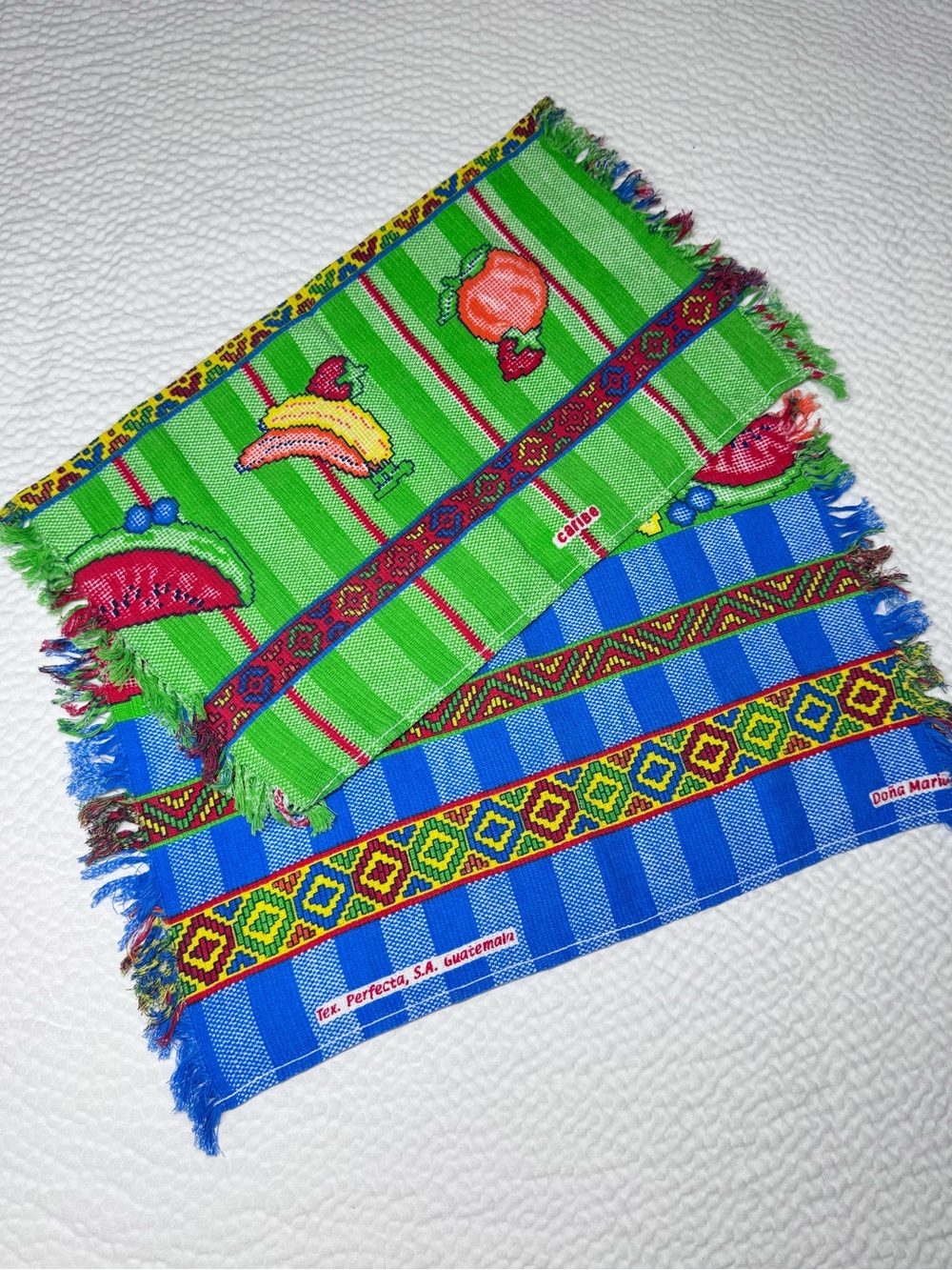 Guatemala Caribe Doña Maria Woven Fruit Cloths Set of 2